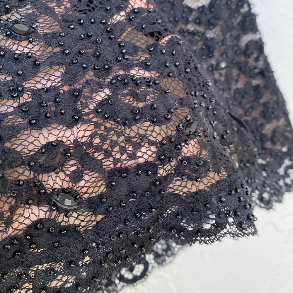 Ann Taylor Beaded Lace Top - Picture 2 of 6